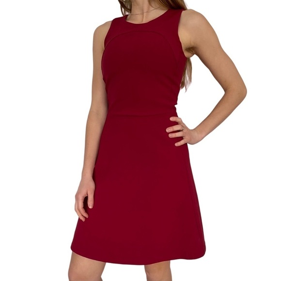 Madewell Women’s Wine Red Adore Dress with back  zip- Size 0/XS - Picture 1 of 5